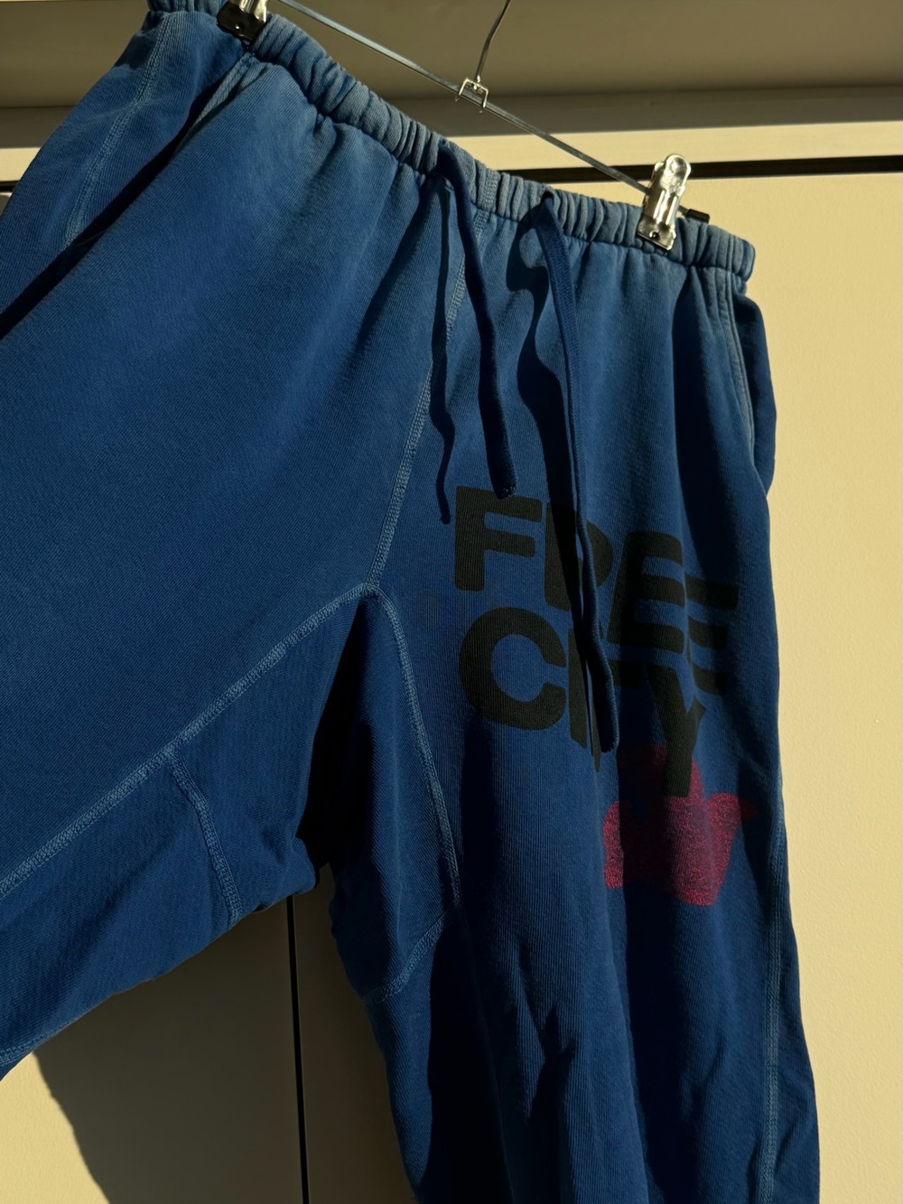 freecity Royal Blue Track Joggers with Pink Logo - Picture 7 of 15